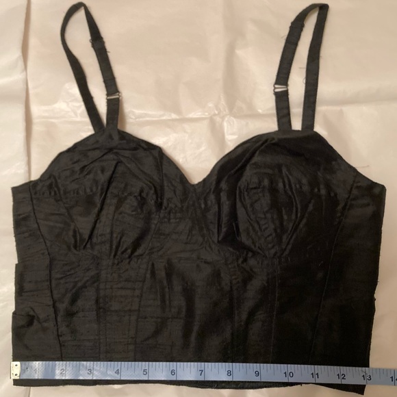 Silk Bustier Corset Halter Top Camisole - Picture 4 of 11